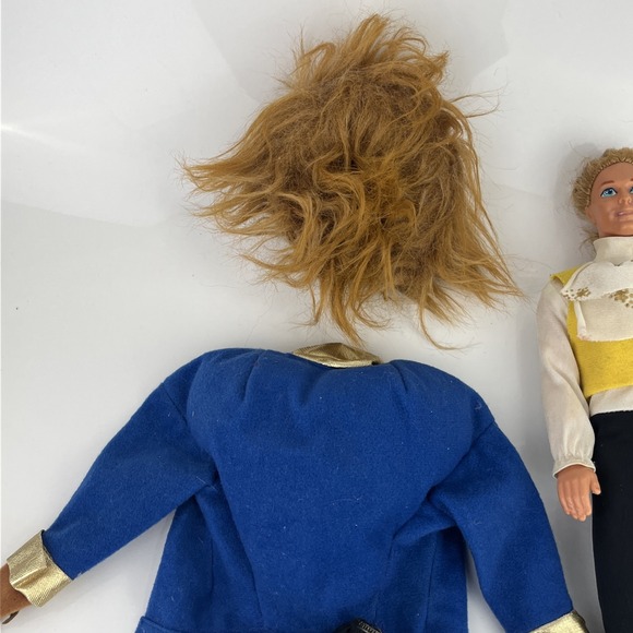 1991 Mattel Prince Adam Beauty & The Beast Doll with Mask Walt Disney - Picture 8 of 10